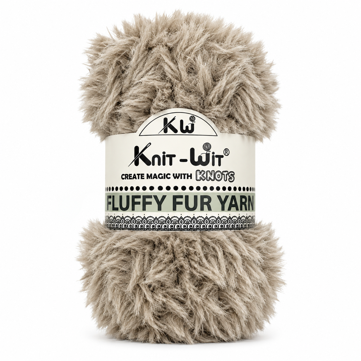 Knit-Wit Fluffy Fur Yarn – Soft & Fluffy Faux Fur Yarn for Knitting, Crochet & Crafts