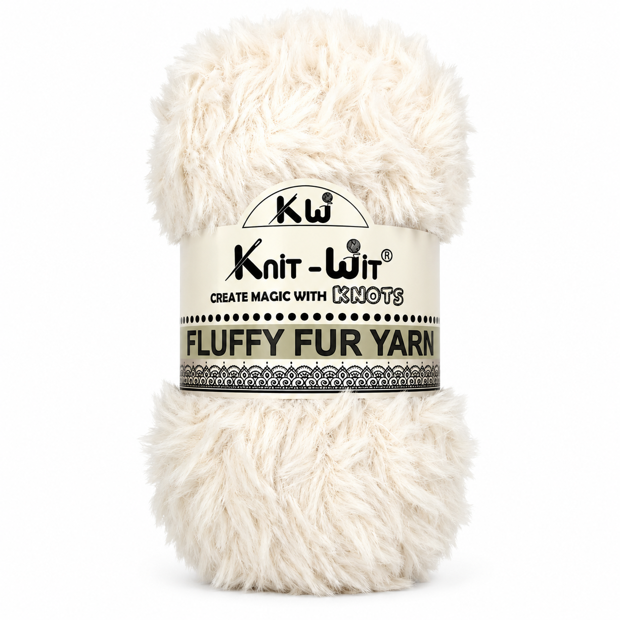 Knit-Wit Fluffy Fur Yarn – Soft & Fluffy Faux Fur Yarn for Knitting, Crochet & Crafts