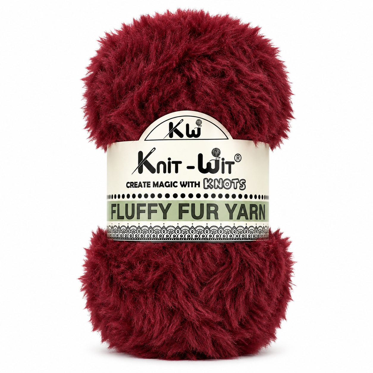 Knit-Wit Fluffy Fur Yarn – Soft & Fluffy Faux Fur Yarn for Knitting, Crochet & Crafts