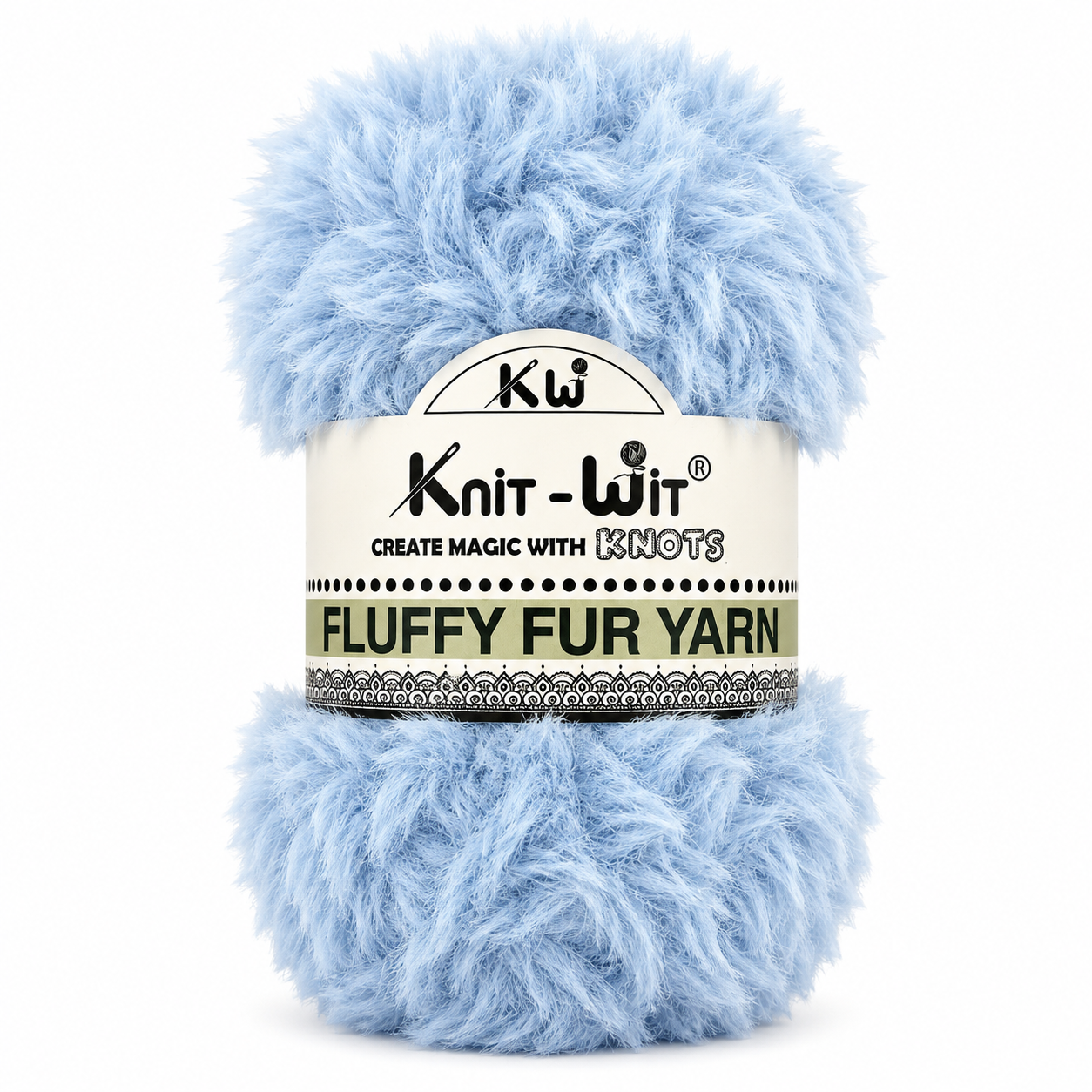 Knit-Wit Fluffy Fur Yarn – Soft & Fluffy Faux Fur Yarn for Knitting, Crochet & Crafts
