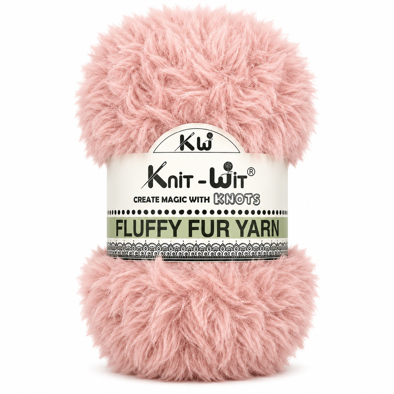 Knit-Wit Fluffy Fur Yarn – Soft & Fluffy Faux Fur Yarn for Knitting, Crochet & Crafts