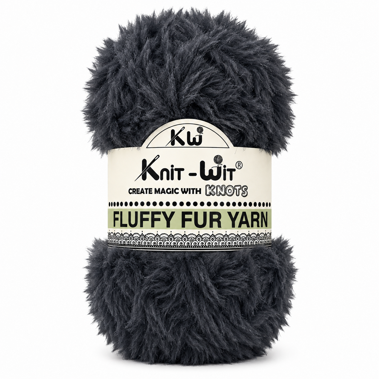 Knit-Wit Fluffy Fur Yarn – Soft & Fluffy Faux Fur Yarn for Knitting, Crochet & Crafts