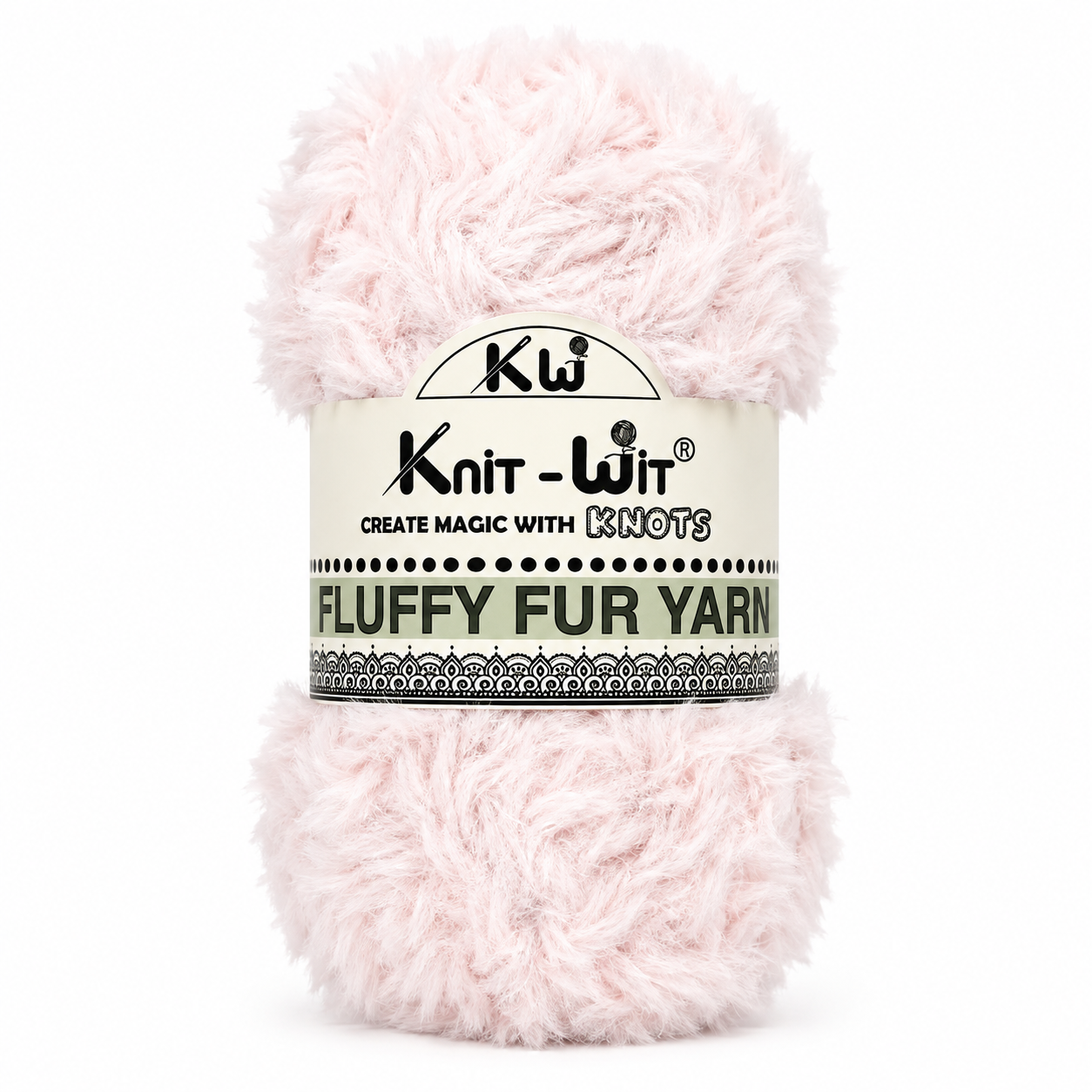 Knit-Wit Fluffy Fur Yarn – Soft & Fluffy Faux Fur Yarn for Knitting, Crochet & Crafts