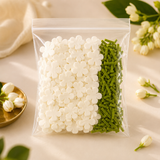 Jasmine Flower Making Kit – 200 Foam Petals & 100 Green Stems DIY Craft Kit for 100 Jasmine Flowers