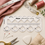 Manan Designer’s Template 5-in-1 –  M329 Scallop Scale, Zigzag Ruler & Pattern Drafting Tool