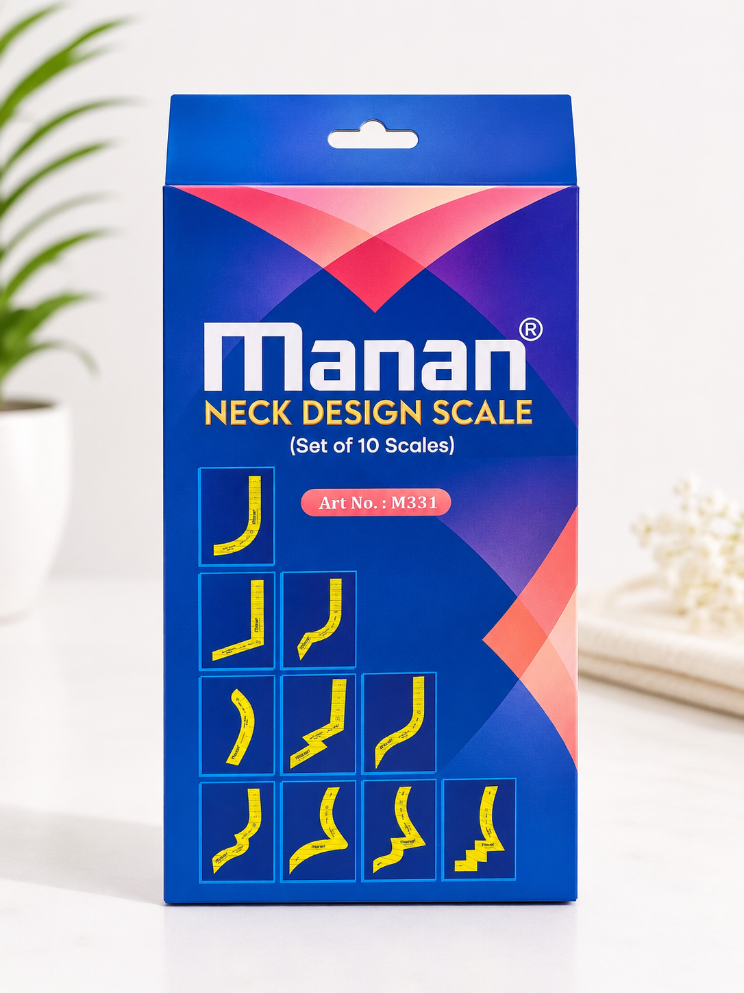 Manan Neck Design Scale Set of 10 – M331 Tailoring & Fashion Designing Pattern Drafting Rulers
