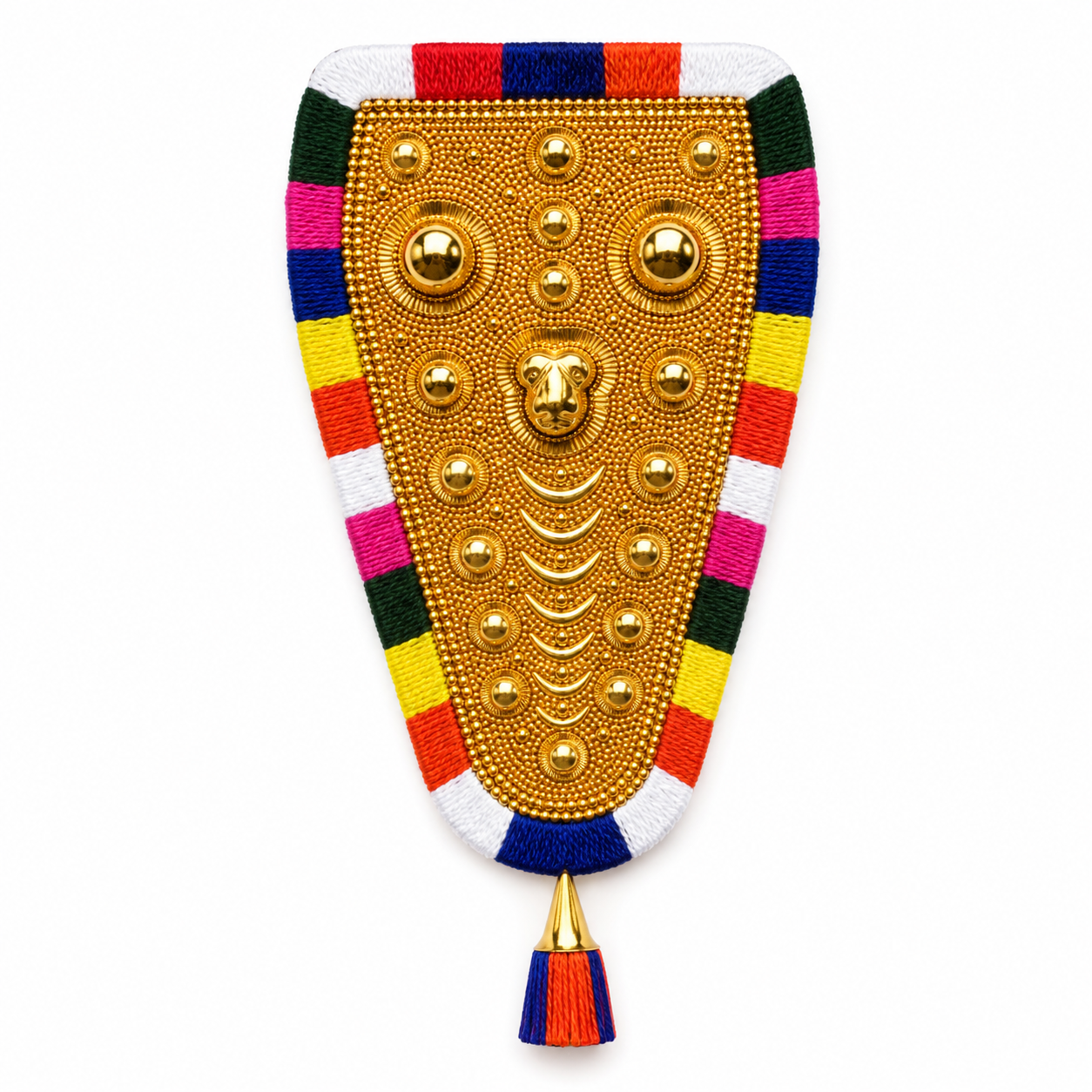 Nettipattam Making Kit – Complete DIY Kerala Elephant Caparison Craft Kit with Gold Embellishments, Fabric, Yarn & Accessories