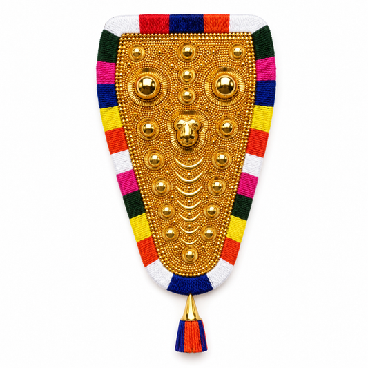 Nettipattam Making Kit – Complete DIY Kerala Elephant Caparison Craft Kit with Gold Embellishments, Fabric, Yarn & Accessories
