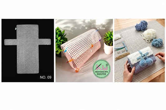 Knit-Wit DIY Clear Plastic Canvas Sheets for Knitting Purses & Bags – Reusable Craft Mesh Sheets