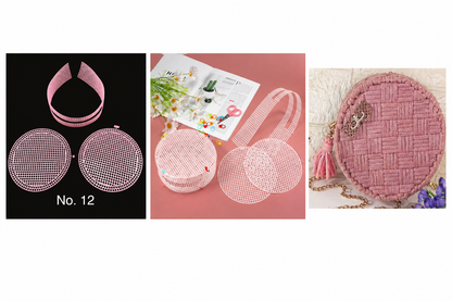 Knit-Wit DIY Clear Plastic Canvas Sheets for Knitting Purses & Bags – Reusable Craft Mesh Sheets