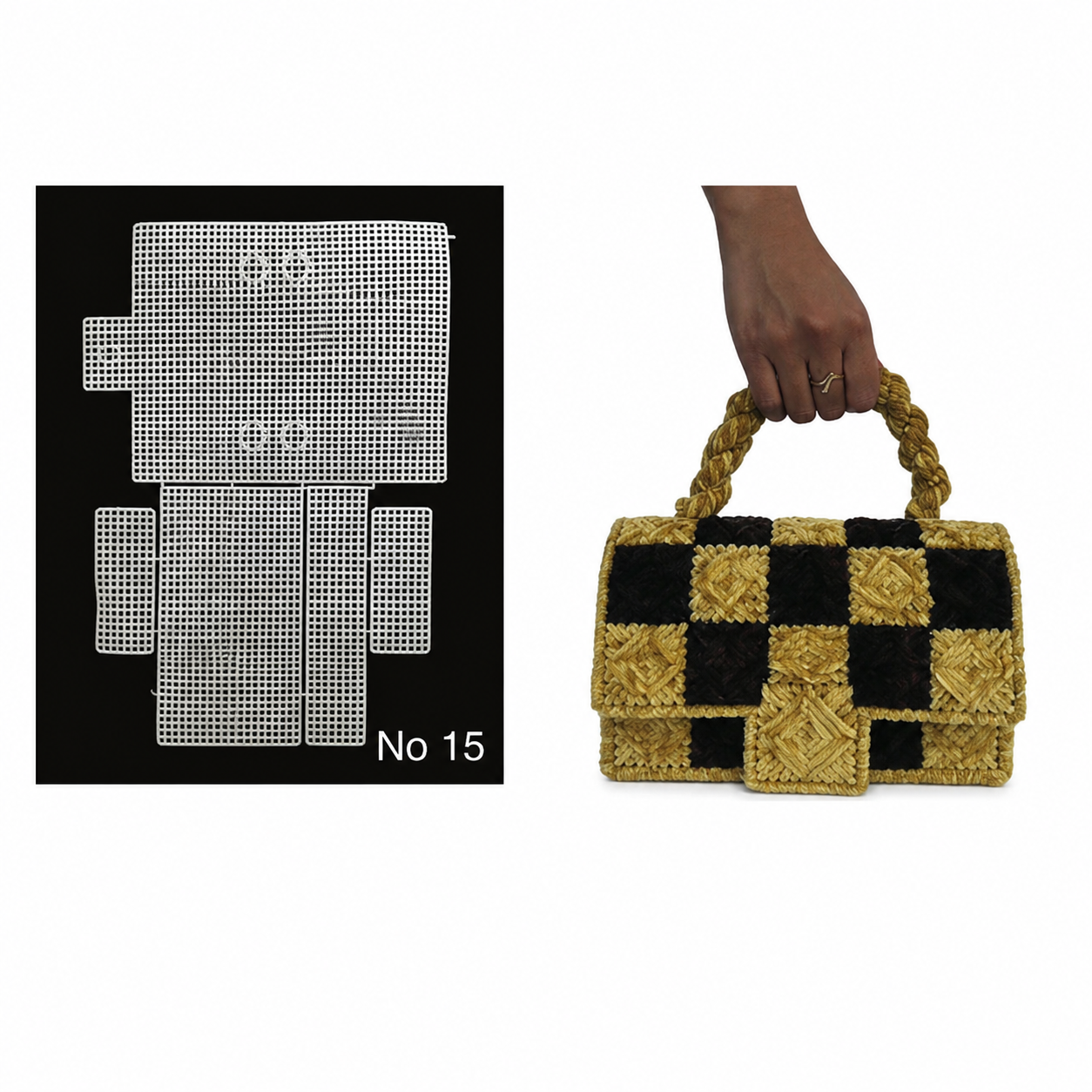 Knit-Wit DIY Clear Plastic Canvas Sheets for Knitting Purses & Bags – Reusable Craft Mesh Sheets