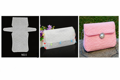 Knit-Wit DIY Clear Plastic Canvas Sheets for Knitting Purses & Bags – Reusable Craft Mesh Sheets
