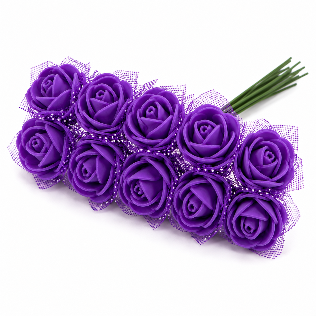 Premium Foam Rose Flowers Pack – 144 Mini Artificial Foam Roses for DIY Crafts, Scrapbooking, Decorations & Floral Arrangements