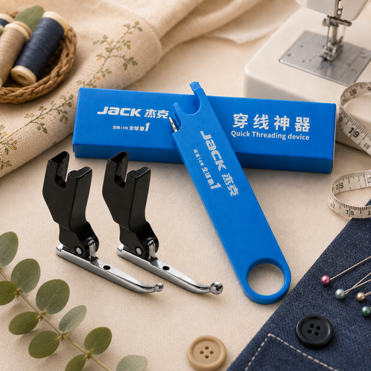 Jack Quick Threading Device & Sequin Bead Presser Foot | Sewing Machine Accessories Combo