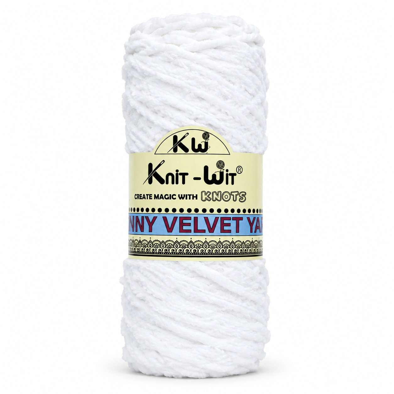 Knit-Wit Shinny Velvet Yarn – Soft & Plush Velvet Yarn for Knitting, Crochet & Crafts