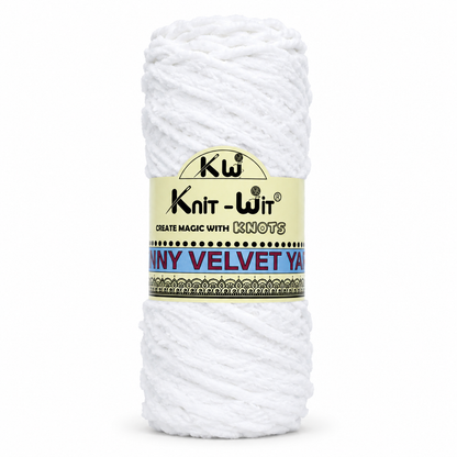 Knit-Wit Shinny Velvet Yarn – Soft & Plush Velvet Yarn for Knitting, Crochet & Crafts