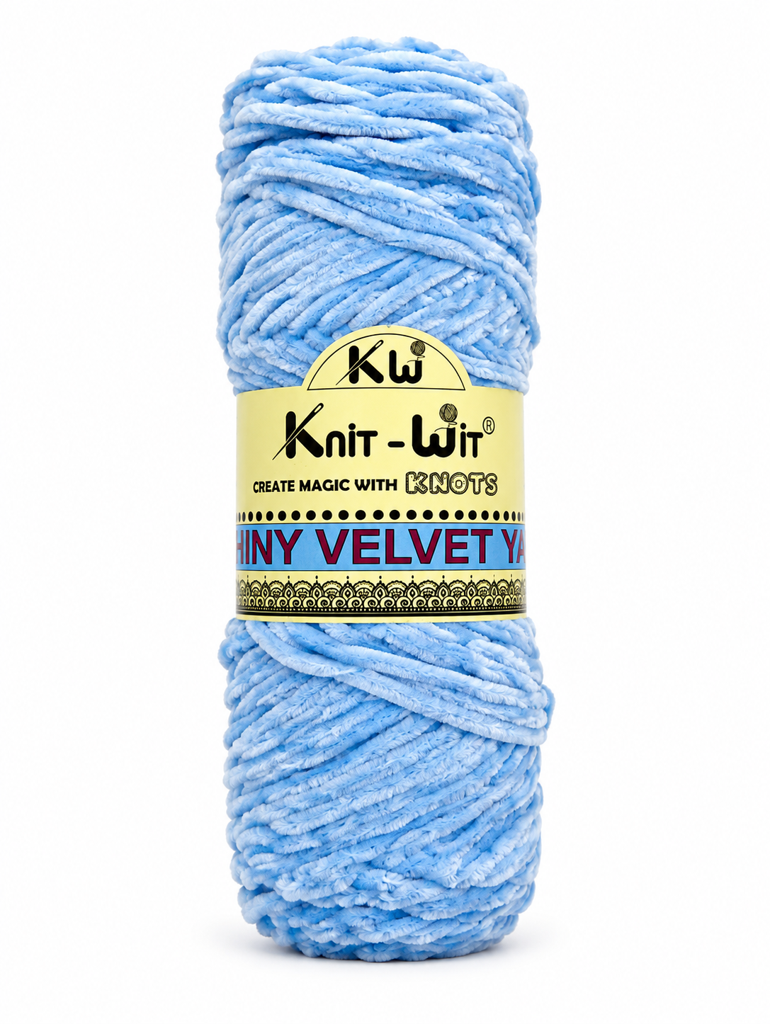 Knit-Wit Shinny Velvet Yarn – Soft & Plush Velvet Yarn for Knitting, Crochet & Crafts