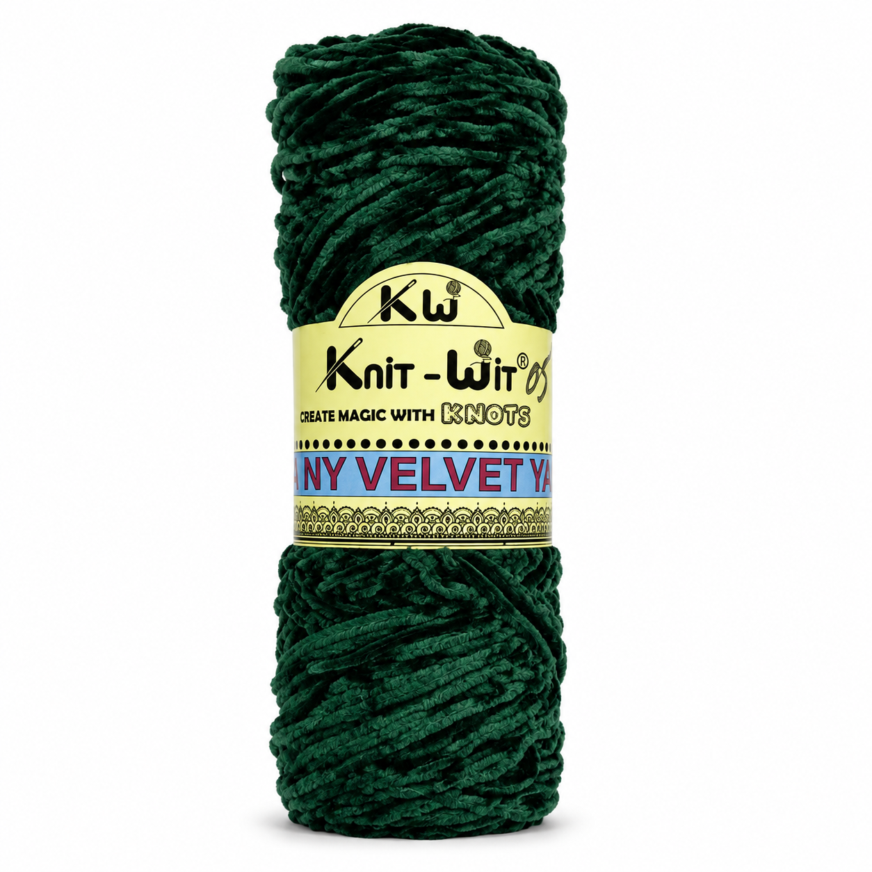 Knit-Wit Shinny Velvet Yarn – Soft & Plush Velvet Yarn for Knitting, Crochet & Crafts