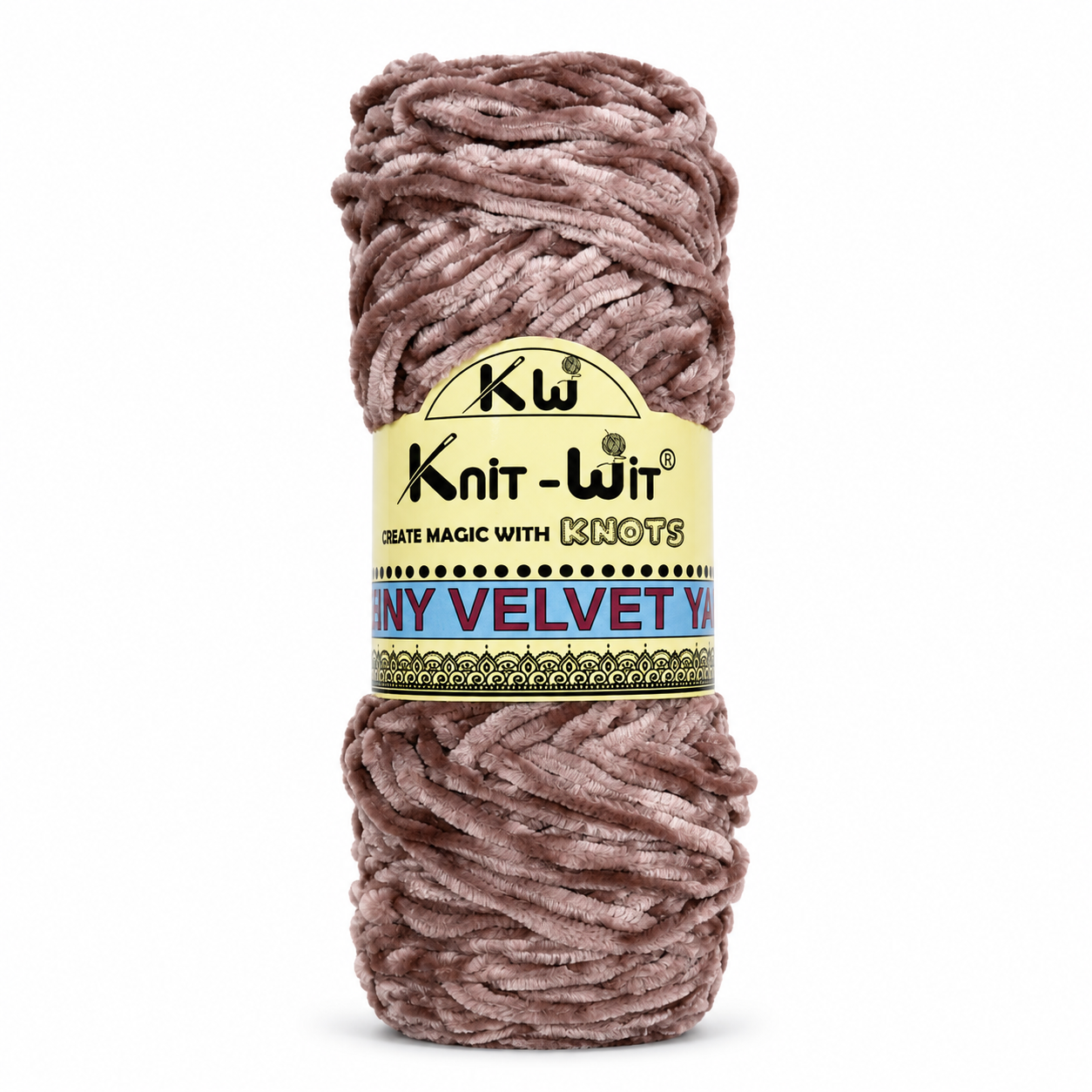 Knit-Wit Shinny Velvet Yarn – Soft & Plush Velvet Yarn for Knitting, Crochet & Crafts