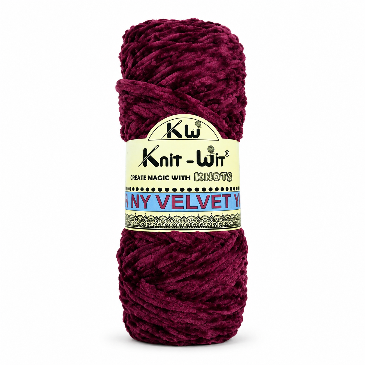 Knit-Wit Shinny Velvet Yarn – Soft & Plush Velvet Yarn for Knitting, Crochet & Crafts