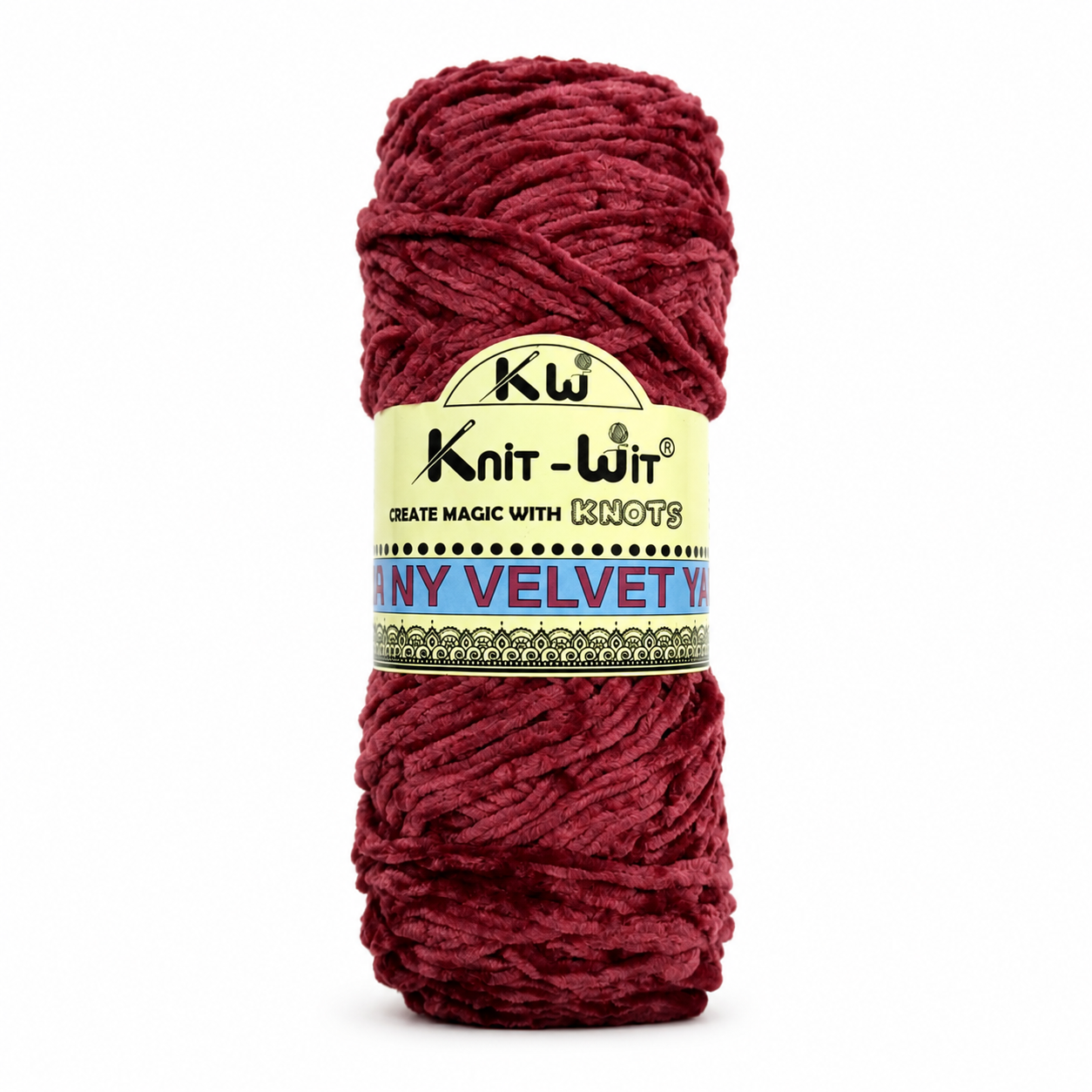 Knit-Wit Shinny Velvet Yarn – Soft & Plush Velvet Yarn for Knitting, Crochet & Crafts