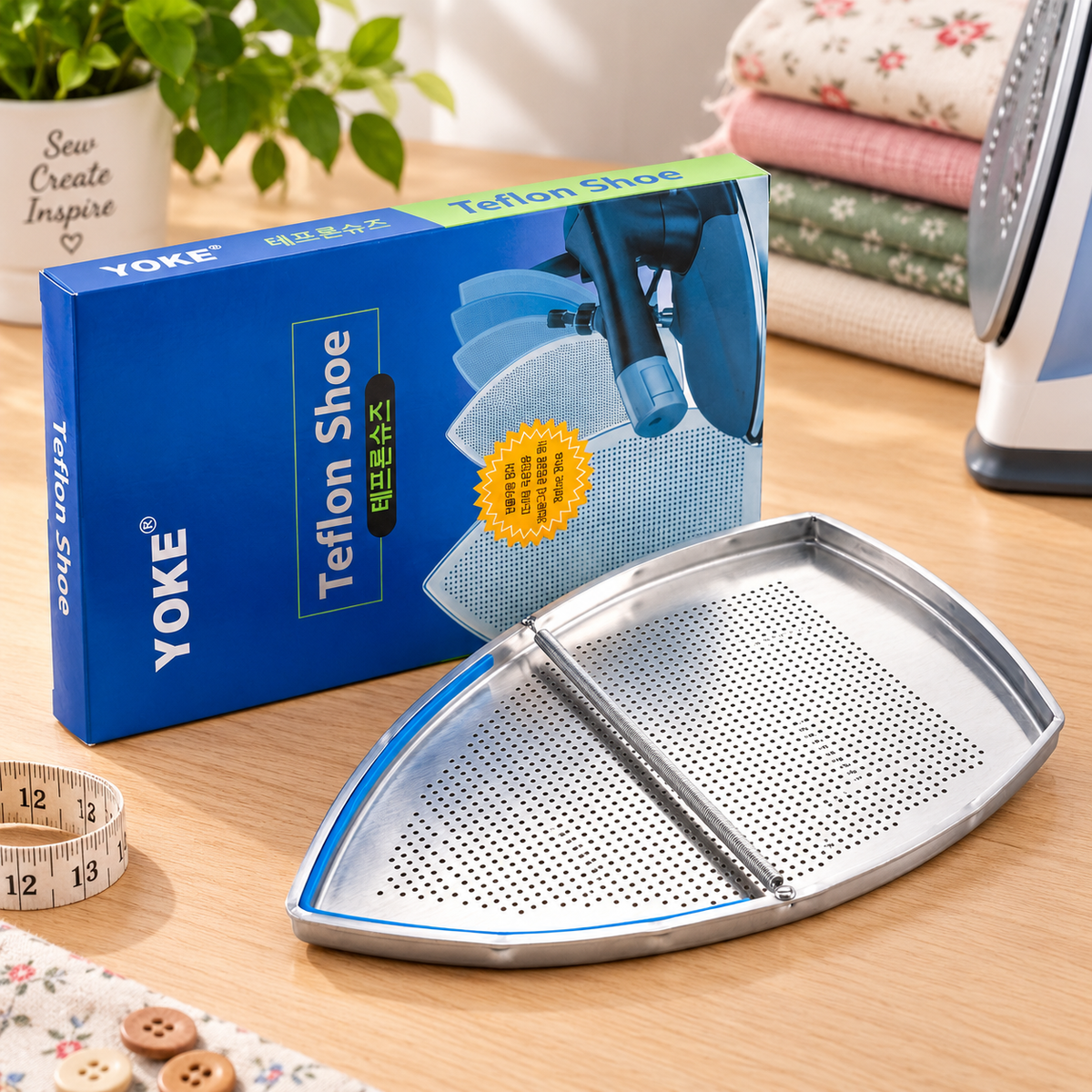 YOKE Teflon Shoe ES-300L – Steam Iron Teflon Soleplate for Fabric Protection